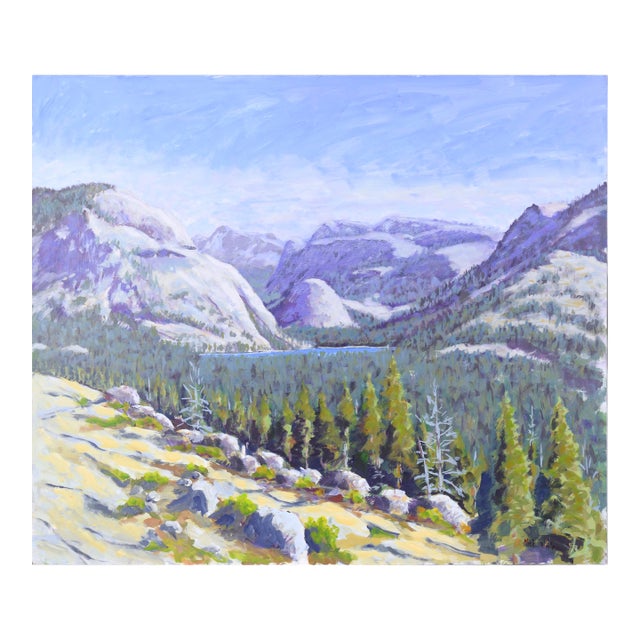 Mountain Lake - Plein Aire Landscape Acrylic on Board For Sale