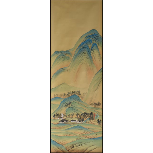 Chinoiserie Hand-Painted Chinese Landscape Wallpaper | Chinoiserie Mural | Custom Luxury Wall Mural for Living Room For Sale - Image 3 of 5
