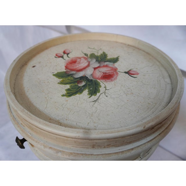 Round Side Table With Drawer and Removable Tray Top For Sale - Image 10 of 14