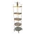 Vintage Brass Tone Iron Display Shelf With Four Glass Shelves. For Sale