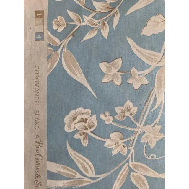 Bob Collins' "Coromandel" Cotton Chintz Fabric 8 Yards For Sale - Image 4 of 5