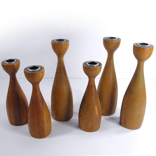 Danish Teak Candleholders from BoConcept, 1980s, Set of 6 For Sale - Image 17 of 18