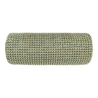 The House Of Scalamandré Heatherton Bolster Pillow In Moss For Sale