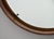 Vintage Italian Round Inset Mirror in Walnut Frame For Sale - Image 10 of 11