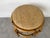 Vintage Coastal Bamboo & Woven Wicker Round Ottoman For Sale - Image 9 of 12