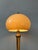 Vintage Mushroom Table Lamp with Brass Base For Sale - Image 5 of 11