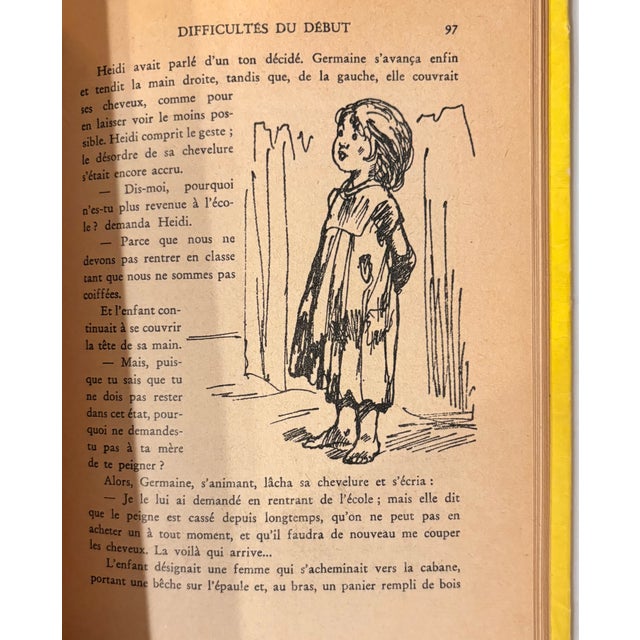 1950’s French Language Edition of Johanna Spyri’s Classic Heidi Series- Set of 3 For Sale - Image 14 of 18