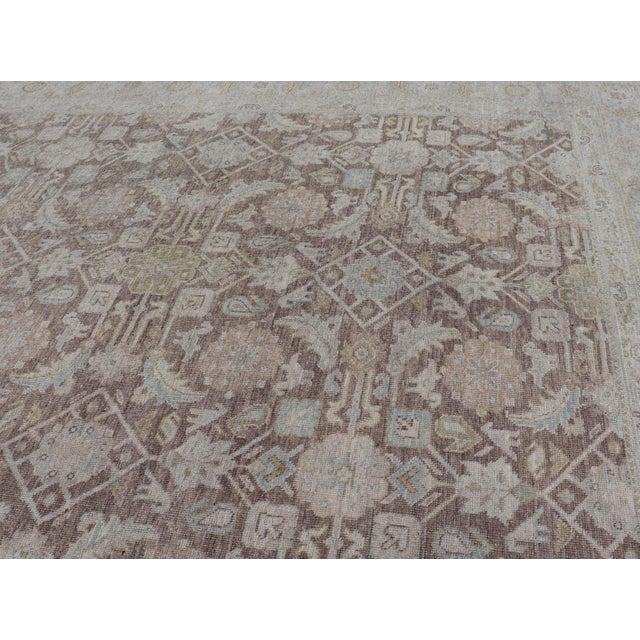 Measures: 9'3 x 11'8 Modern Tabriz Design Rug by Keivan Woven Arts in Warm Brown Tones 9'3 x 11'8. Keivan Woven Arts /...