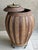 Circa 1980 Substantially-Sized Rattan & Wood Cylindrical Lidded Vessel on Iron Stand, Philippines For Sale - Image 4 of 12