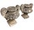 1990s Pair of Vintage Weathered Cast Stone Classical Garden Urns With Scroll Handles For Sale - Image 5 of 12