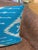 1990s Sky Blue Silk Ikat Lumbar Cushion Cover For Sale - Image 9 of 10