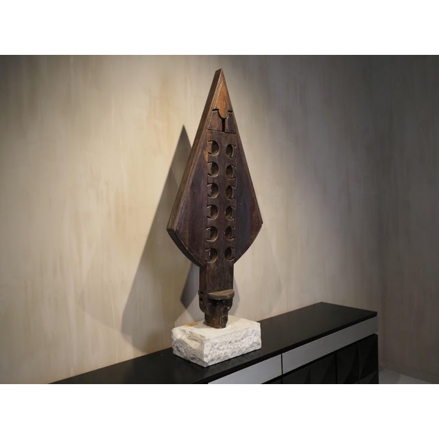 Luciano Bertolotto, Primitive Brut Sculpture, 1997, Wood & Marble For Sale - Image 12 of 18