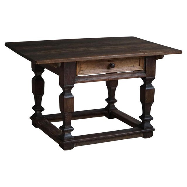 Antique Baroque Accent Table in Oak, 1890s For Sale - Image 18 of 18
