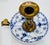 Pair of Vintage Royal Copenhagen Blue Fluted Brass Push-Up Chambersticks, Denmark For Sale In Dallas - Image 6 of 15