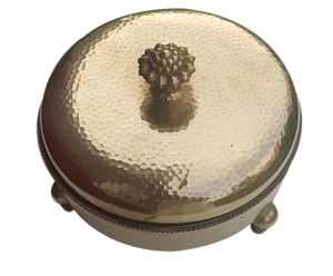 Art Deco Brass Lidded Box from Munich Workshops, 1925