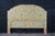 Vintage Yellow & Blue Chintz Upholstered Serpentine Tufted King Size Headboard For Sale - Image 14 of 14