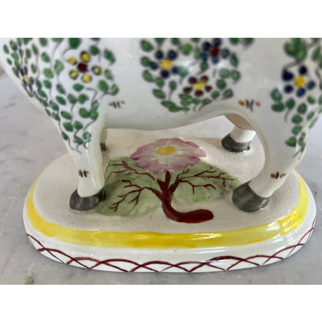 Vintage English Staffordshire Cow Creamer, C. 1900's For Sale In San Francisco - Image 6 of 12