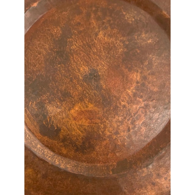 Copper Roycroft Arts & Crafts Copper Service Plates, Roycroft Inn at East Aurora NY - Set of 7 For Sale - Image 8 of 12