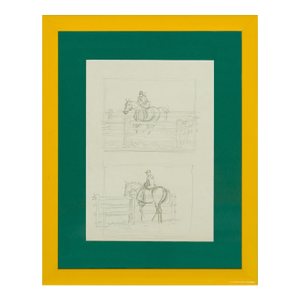 Mid 20th Century Two Show Jumpers Pencil Drawing by Paul Desmond Brown