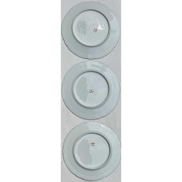 Ceramic Antique Limoges Porcelain Plates and Server – 7 Pieces, Leveillé Paris For Sale - Image 7 of 13