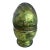 19th Century French Green Mercury Glass Egg Form Liqueur Cave With Decanter and Glasses - 5 Piece Set For Sale