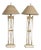 Neoclassical Style Pair of Travertine Table Lamps For Sale