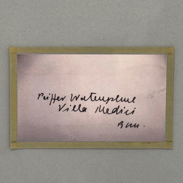 Paper "Rom, im Garten der Villa Medici" by Max Peiffer Watenphul Italy circa 1930 For Sale - Image 7 of 7