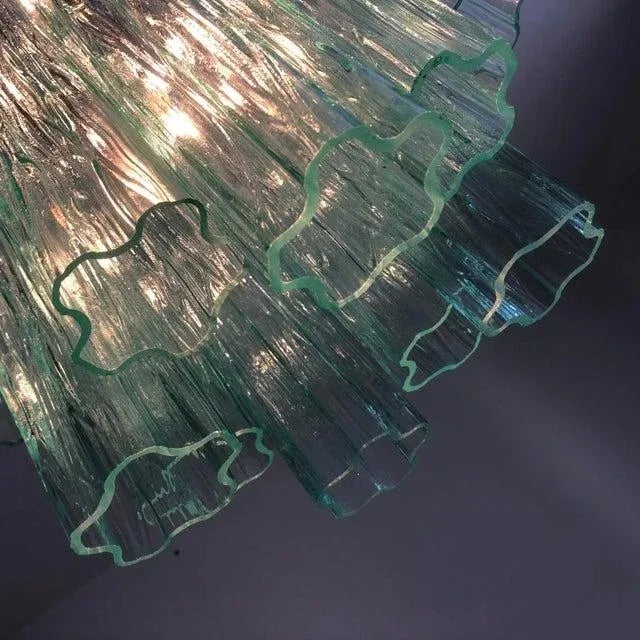 Green Contemporary Murano Glass Sputnik Chandeliers, Mazzega Style Lot of 2 For Sale - Image 8 of 12