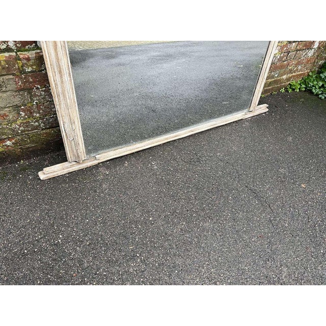 Large Antique 19th Century English Arched Top Painted Mirror For Sale - Image 5 of 8