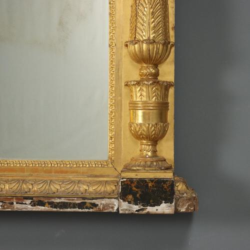 Gold Antique Restoration Carved Gilded Wood Mirror, Italy, 19th Century For Sale - Image 8 of 10
