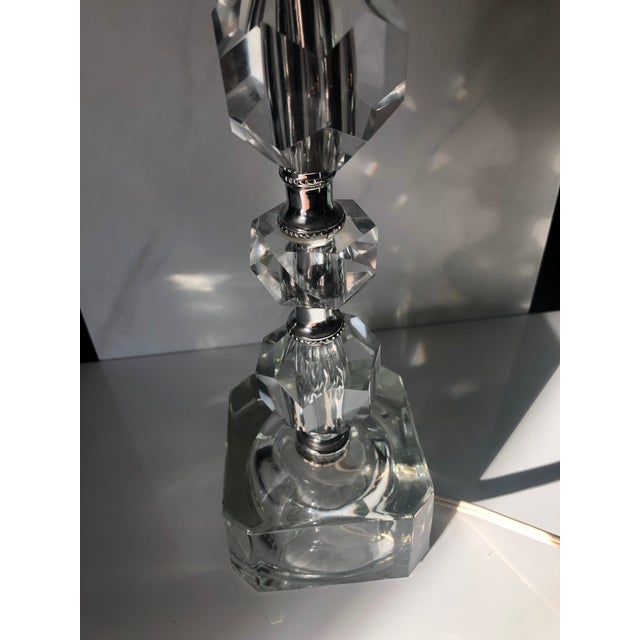 1970s Faceted Crystal Desk Lamp For Sale - Image 14 of 15