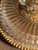 Vintage Mid-Century American Neoclassical Glass & Stamped Brass Table Lamp – With Custom Pleated Hard Plastic Shade For Sale - Image 4 of 12