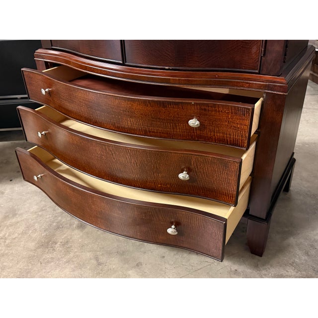 Dark Espresso Wood Media Armoire Cabinet For Sale - Image 10 of 12