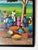 Vintage Barnes Folk Art Market Scene Oil on Canvas Painting – Framed For Sale - Image 10 of 14