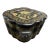 Antique Chinese Black Lacquer Gilt Painted Covered Tea Box 1940s For Sale
