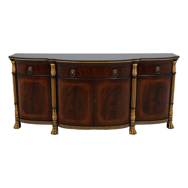 Ej Victor Mahogany Sideboard W. Lion Head Pulls For Sale