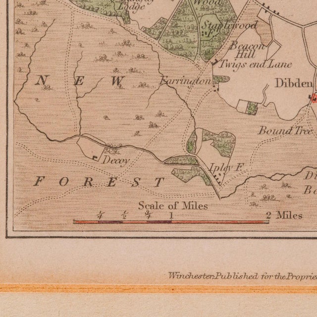 1880's Antique Lithography Map For Sale - Image 11 of 12