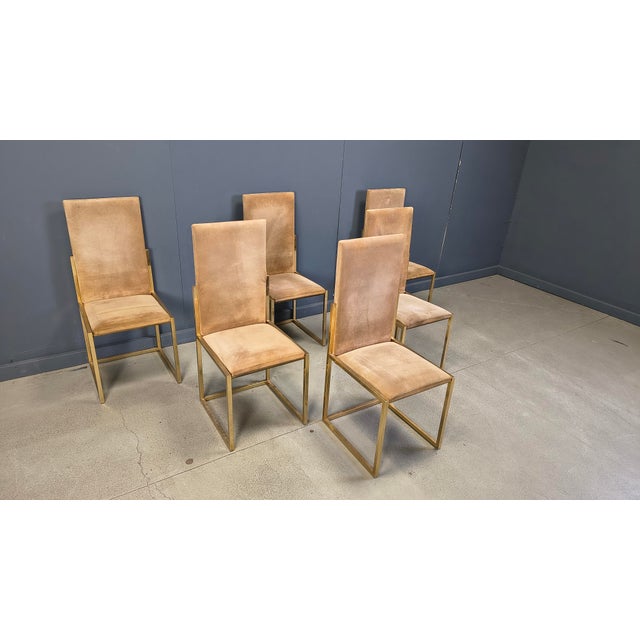Brass Dining Chairs from Belgochrom, 1970s, Set of 6 For Sale - Image 16 of 17