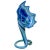 Mid-Century Art Glass Blue Slag Vase Sculpture by Sooner For Sale - Image 9 of 9