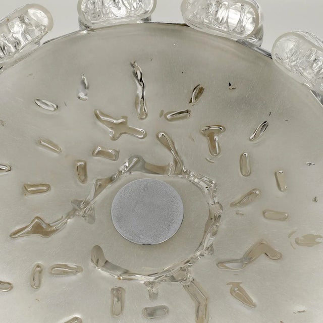 Metal Kalmar Mid-Century Icicle Glass Flush Mount Light Fixture For Sale - Image 7 of 9