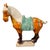 Vintage Asian Pottery Hand Painted Tang Sancai Glazed Horse Statue For Sale - Image 12 of 12