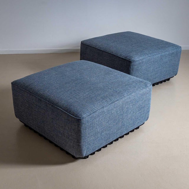 1970s A pair of Trico ottomans from the Trico series by Ammannati & Vitelli for Brunat For Sale - Image 13 of 18