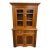 Antique American Primitive Farmhouse Solid Oak Step Back Cupboard For Sale