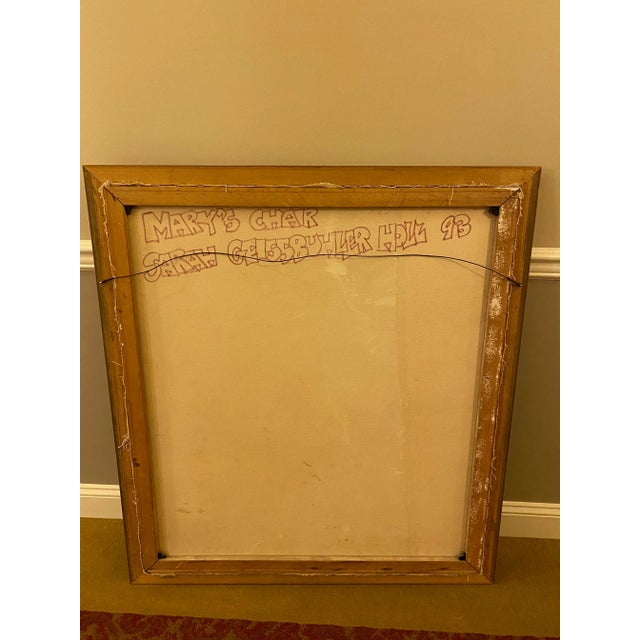 Figurative Vintage Sarah Geissbuhler Holl 1993 Large Framed Original Painting on Canvas Signed by Artist For Sale - Image 3 of 7