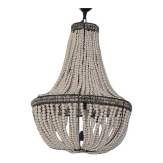 Restoration Hardware Clay Bead Empire Chandelier 24" For Sale