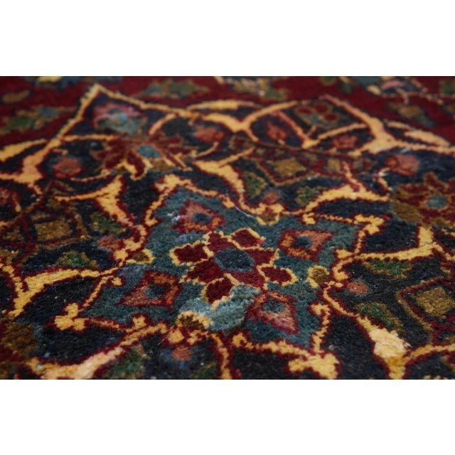 Textile Vintage Persian Kashan Rug 4'6'' X 6'6'' For Sale - Image 7 of 11
