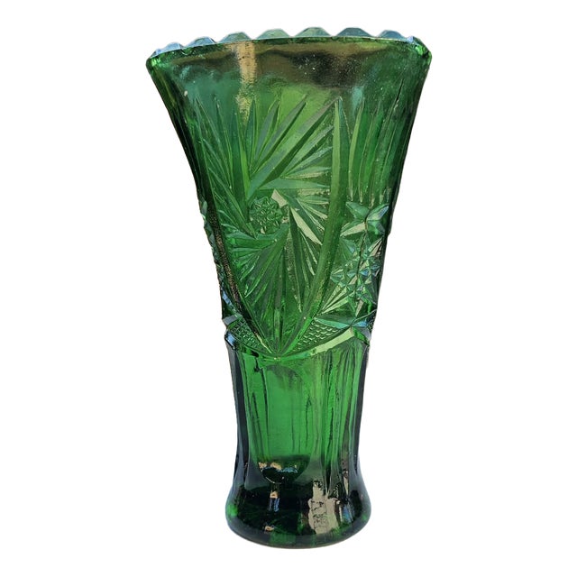 Glass Rosette Vase from Ząbkowice Glassworks, 1970s For Sale