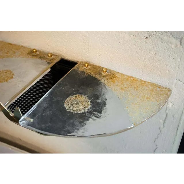 Amber Italian Mazzega Sconces With Murano Glass, 1970s - a Pair For Sale - Image 8 of 11