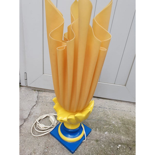 Georgia Jacob Athena Beige Lamp 'Banana Circa 1975 Plastic and ceramic base Signed on the base Dimensions: H55 x D18 cm...