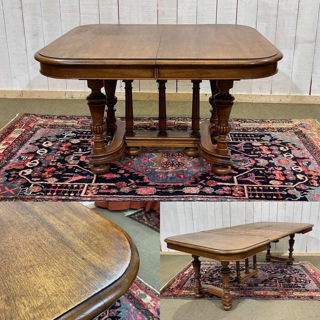 Early 20th Century Henri II Walnut Table with Extensions For Sale - Image 3 of 17